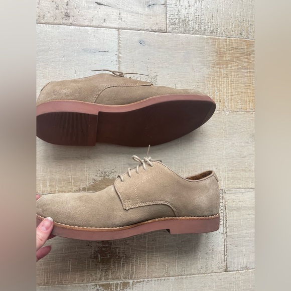 J Crew Suede Lace-Up Dress Shoes Men\'s Size 9 1/2 Light Tan Classy Business main image 9